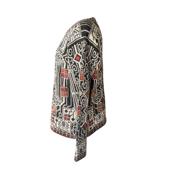 INTIWARA 100% ALPACA BUTTON FRONT Excellent Pre-Owned Condition SIZE LARGE - Picture 4 of 9